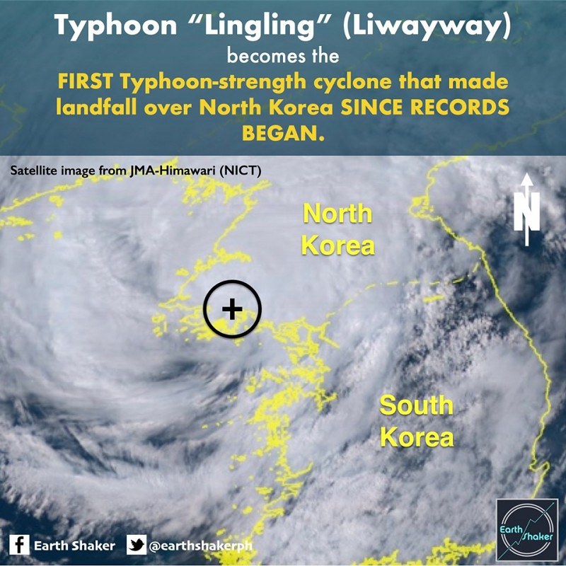 玲玲創紀錄 日本氣象廳：北韓史上第一個颱風