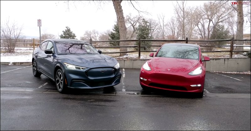 外國 YouTube 頻道評價福特純電野馬 Mustang Mach-E vs. 特斯拉 Model Y ，兩者有哪些差異？_貨運
